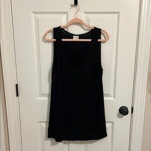 h.i.p. Black Textured Tank Top Sleeveless